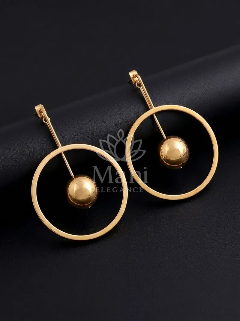 Orbit Ball Danglers — Copper Alloy Earring