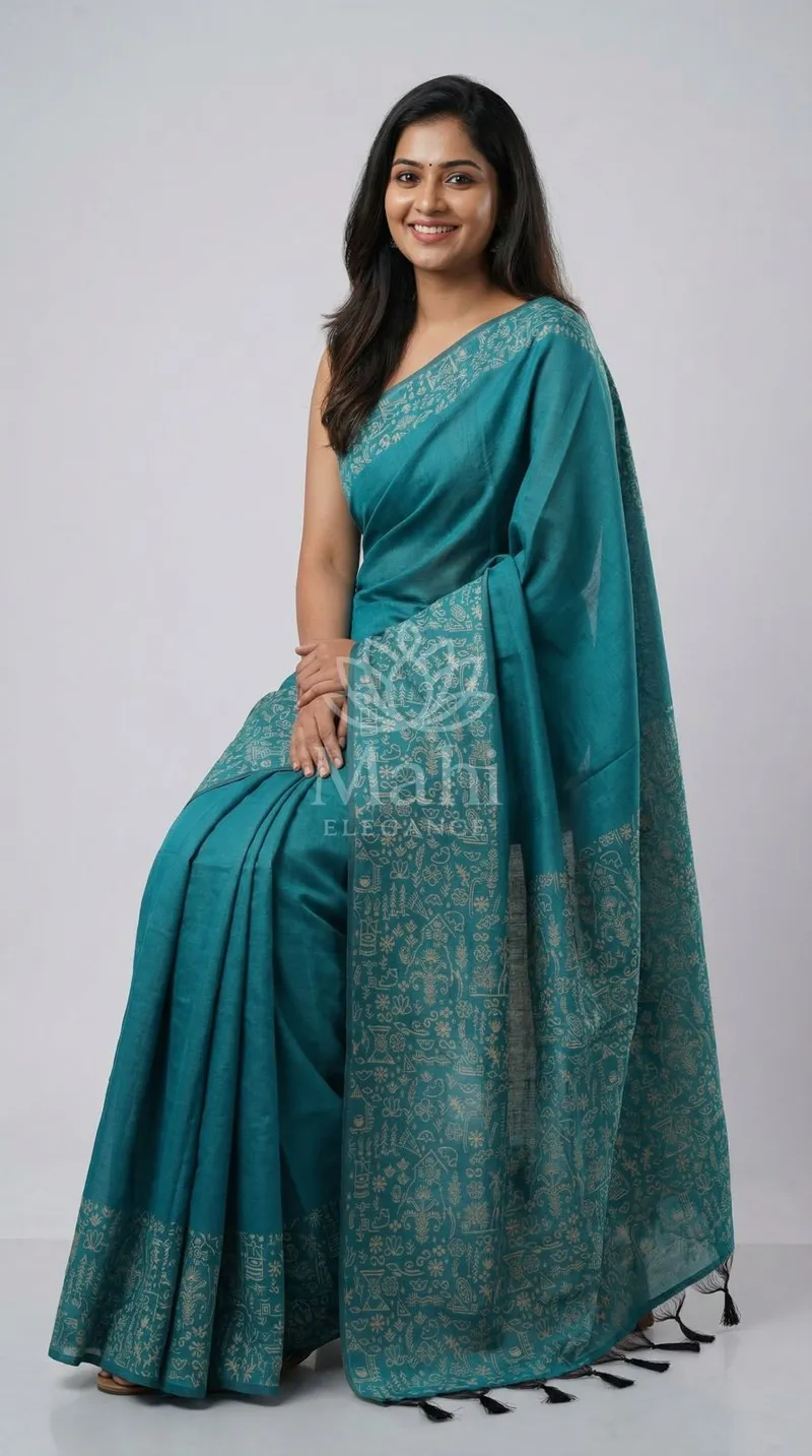 Firoji Raw Silk Saree, Contrast Weave — Raw Silk