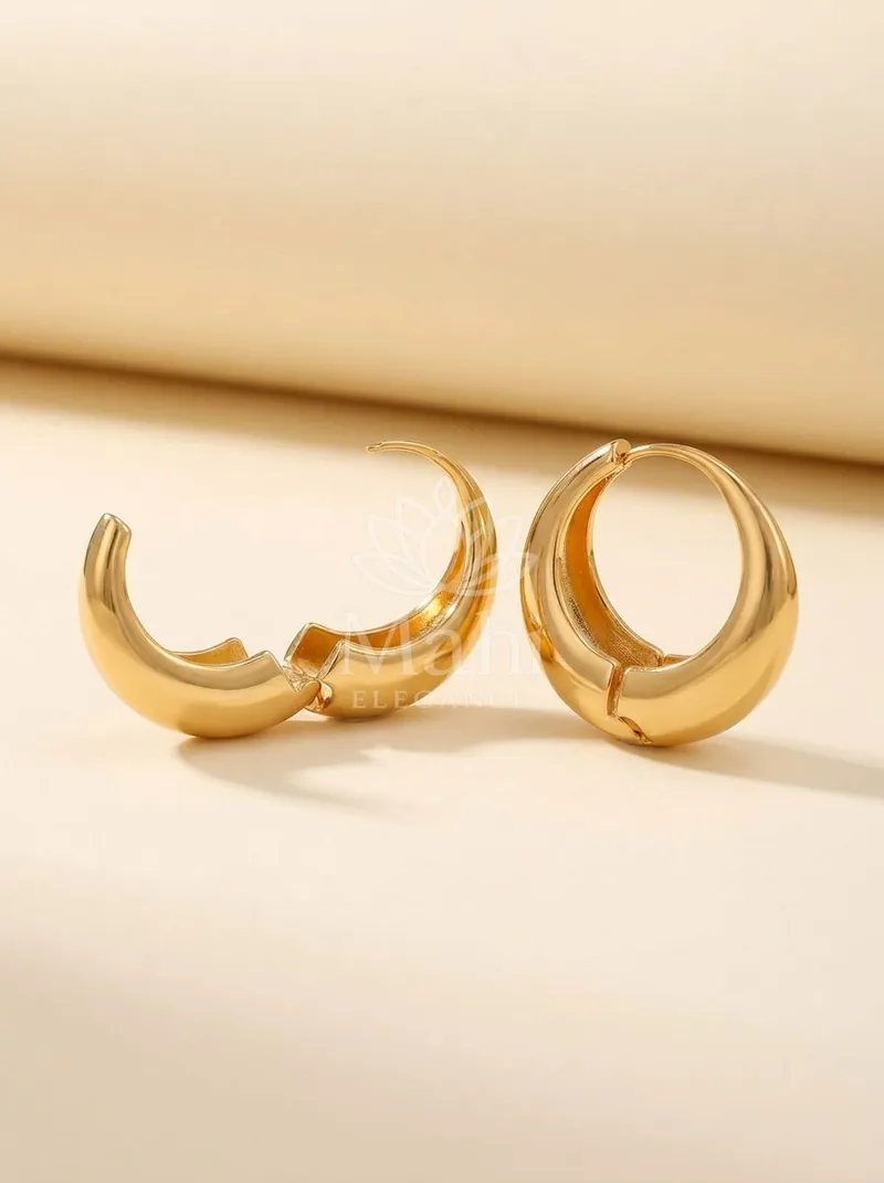 Chunky Bold Hoops — Copper Alloy Earring