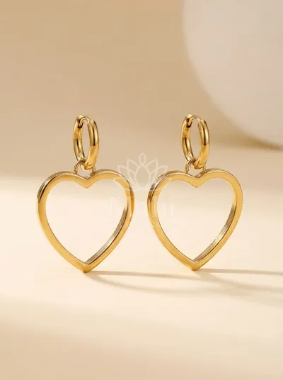 Open Heart Hoop Danglers — Earring