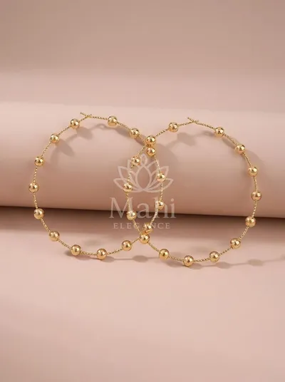 Beaded Circle Hoops — Earring