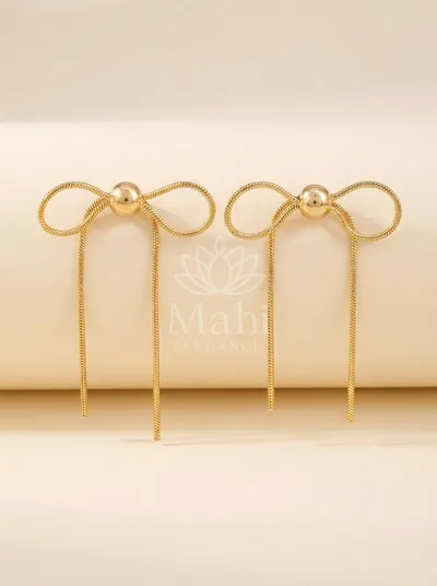Bow Knot Threader Danglers — Earring